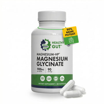 Healthy Gut Magnesium-HP | Ultra Pure Magnesium Glycinate Capsules with Zero Fillers | 180 mg Magnesium Glycinate | 90 Servings Healthy Gut buy supplements canada
