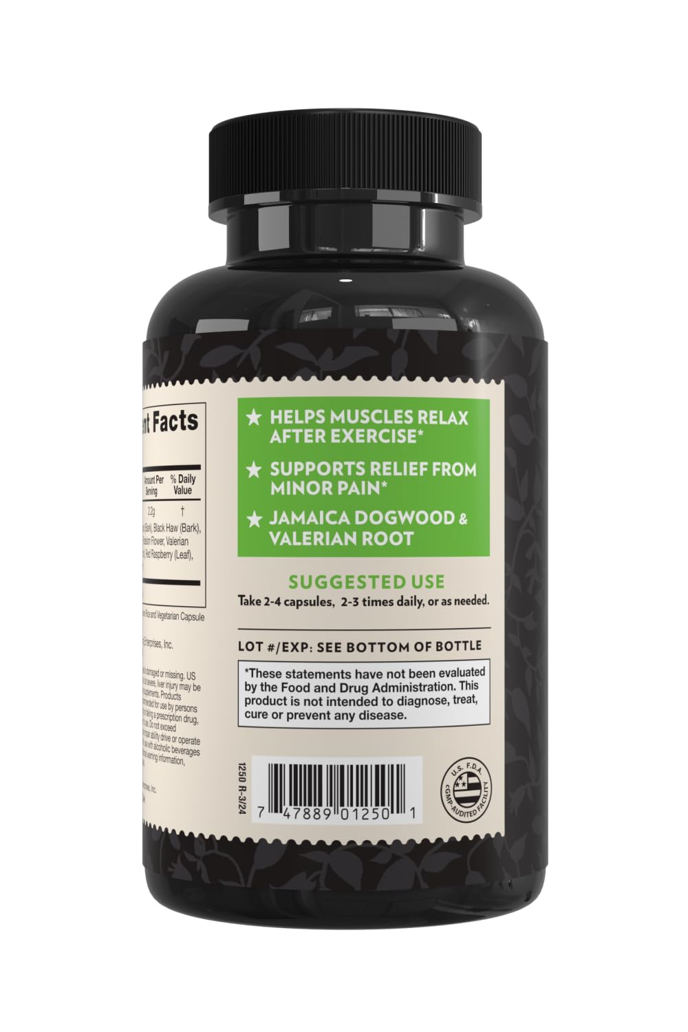 Crystal Star Muscle Relax (60 Capsules) – Herbal Relief from Sore Muscles, Cramps & Spasms – Valerian Root, Jamaica Dogwood & Cramp Bark - Non-GMO Crystal Star buy supplements canada