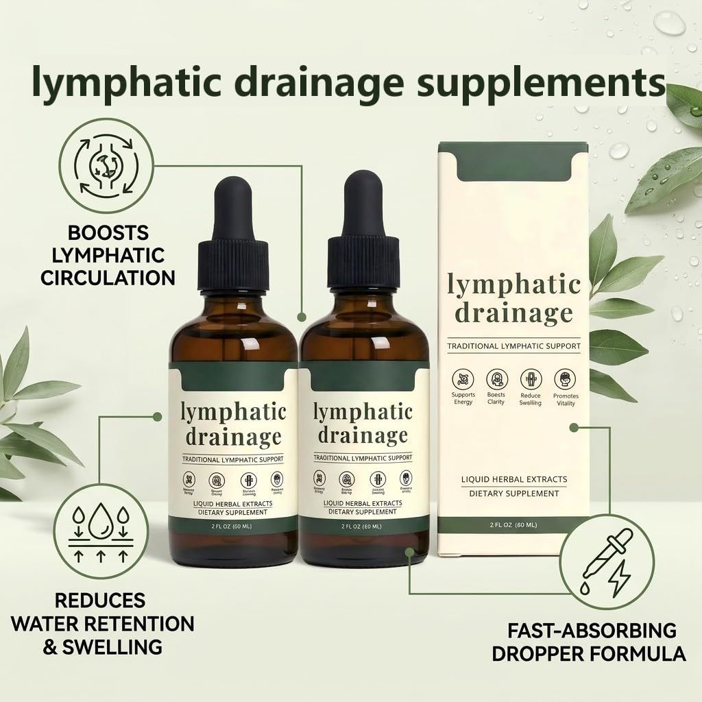 Sentk Organic Lymphatic Drainage Drops, Liposomal Herbal Blend – Supports Lymph System, Reduces Swelling, Boosts Immunity & Vitality, Enhance Clarity, Portable Dropper Design, 2 fl oz (2 Pack) Sentk buy supplements canada
