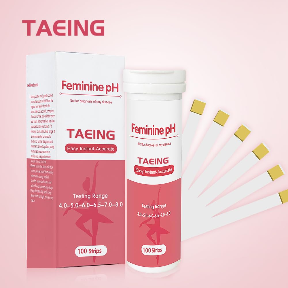 TAEING Vaginal Health pH Test Strips, 100pcs Feminine pH Test for Women, pH-Balance Monitor My Store buy supplements canada