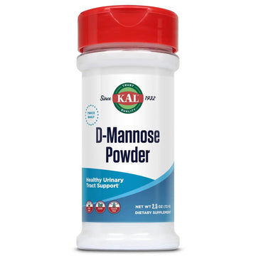 KAL D Mannose Powder 1600 mg, Easy-to-Mix, Fast-Dissolving D-Mannose - Urinary Tract Health and Bladder Support - Unflavored Powder, Non-GMO, Vegan, Gluten Free, 60-Day Guarantee, 45 Servings, 2.5oz KAL buy supplements canada