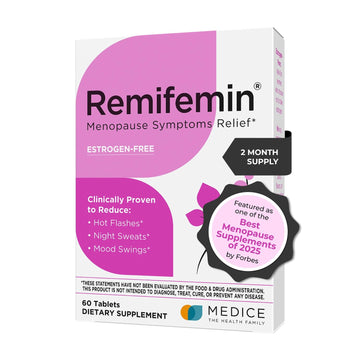 Remifemin Menopause Symptoms Relief - Clinically Proven Ingredients - Menopause Supplements - Black Cohosh - Estrogen-Free - Made in Germany - 60 Tablets Remifemin buy supplements canada