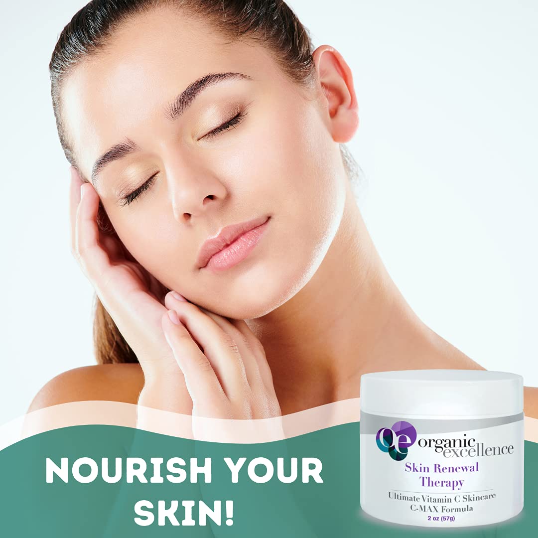 Organic Excellence Skin Renewal Therapy, Vitamin C Face & Neck Cream, Moisturizer to Stimulate Collagen Production and Increase Skin Cell Renewal, Organic Natural Non-Toxic Cruelty-Free 2 oz (57g) Organic Excellence buy supplements canada
