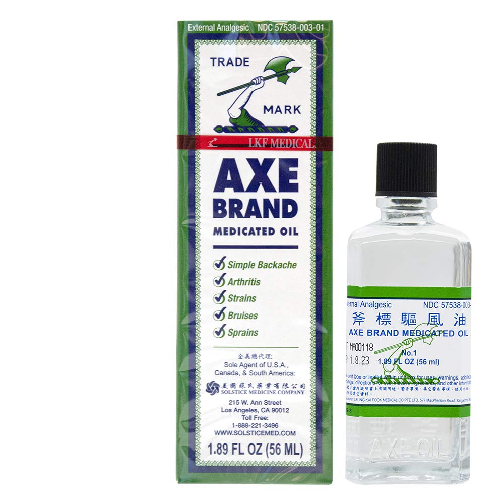 Axe Brand Medicated Oil (Muscle, Joint, and Backache Pain Relief) (1.89 fl oz) (1 Bottle) (Solstice) AXE buy supplements canada
