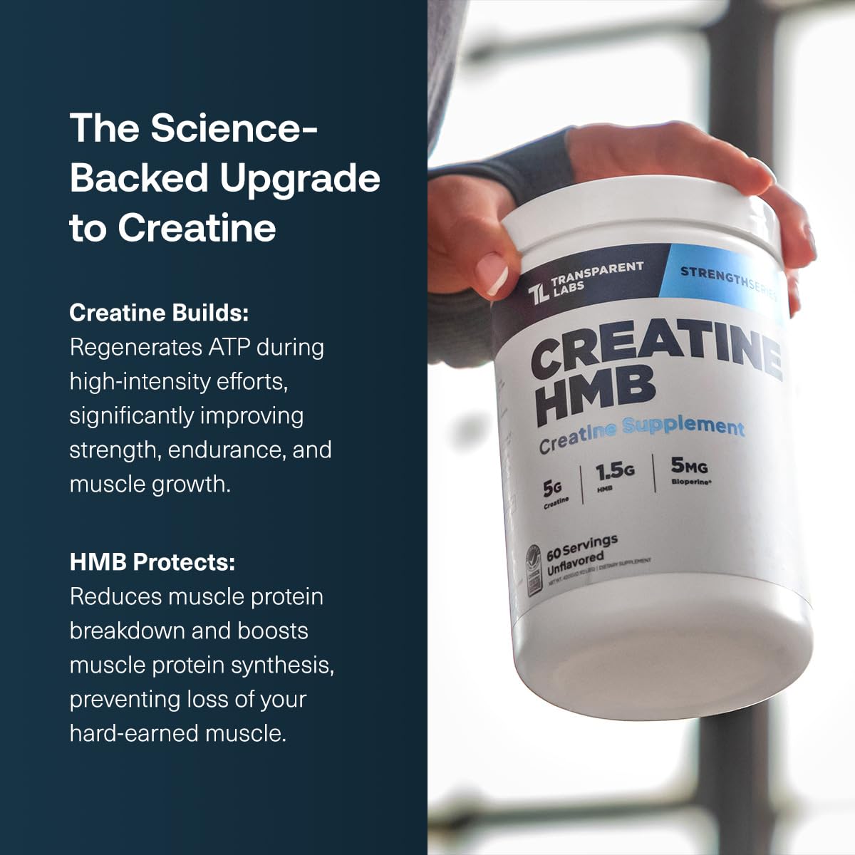 Transparent Labs Creatine HMB - Creatine Monohydrate Powder with HMB for Muscle Growth, Increased Strength, Enhanced Energy Output Transparent Labs buy supplements canada