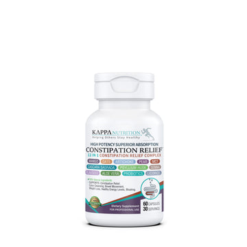 KAPPA NUTRITION Constipation Relief Supplement – Gentle Colon Cleanse for Regularity & Gut Health – Non-Habit Forming Formula with Fiber, Herbs & Probiotics – Non-GMO, 60 Capsules KAPPA NUTRITION buy supplements canada
