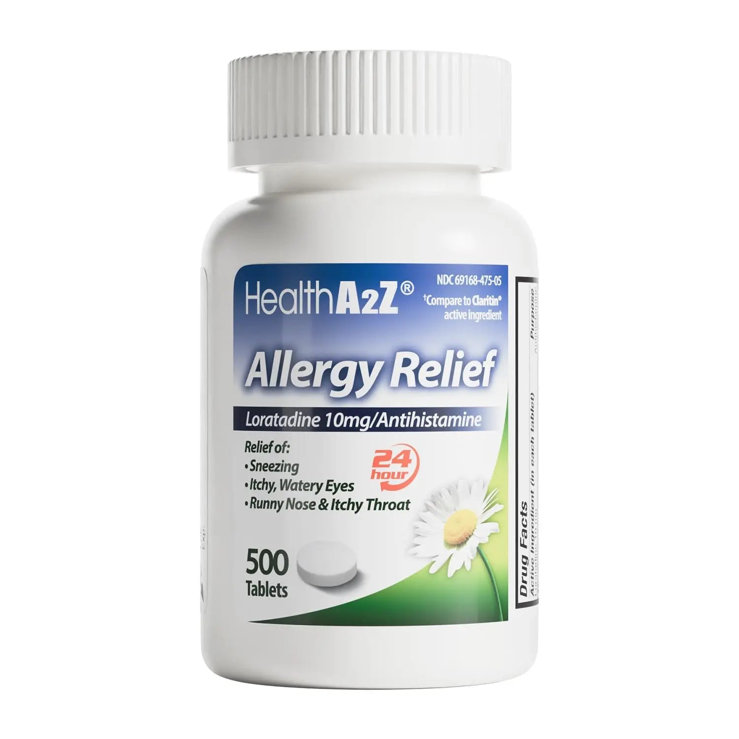 HealthA2Z® Allergy Relief | Loratadine 10mg Antihistamine | 500 Tablets | Dye Free | Relief from Itchy Throat, Sneezing, Runny Noses | 24-Hours Allergy Medicine HealthA2Z buy supplements canada