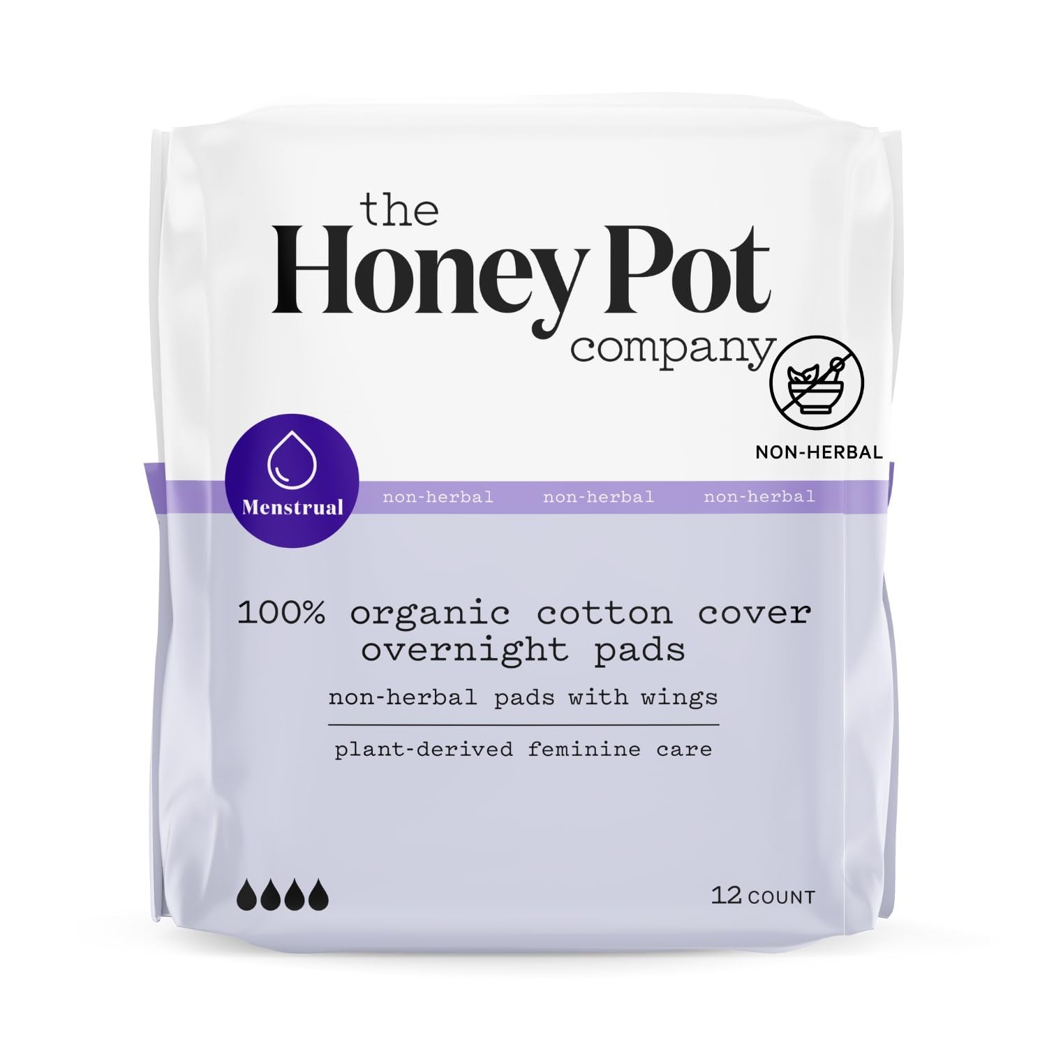 The Honey Pot Company - Non-Herbal Overnight Pads with Wings - Organic Pads for Women The Honey Pot Company buy supplements canada