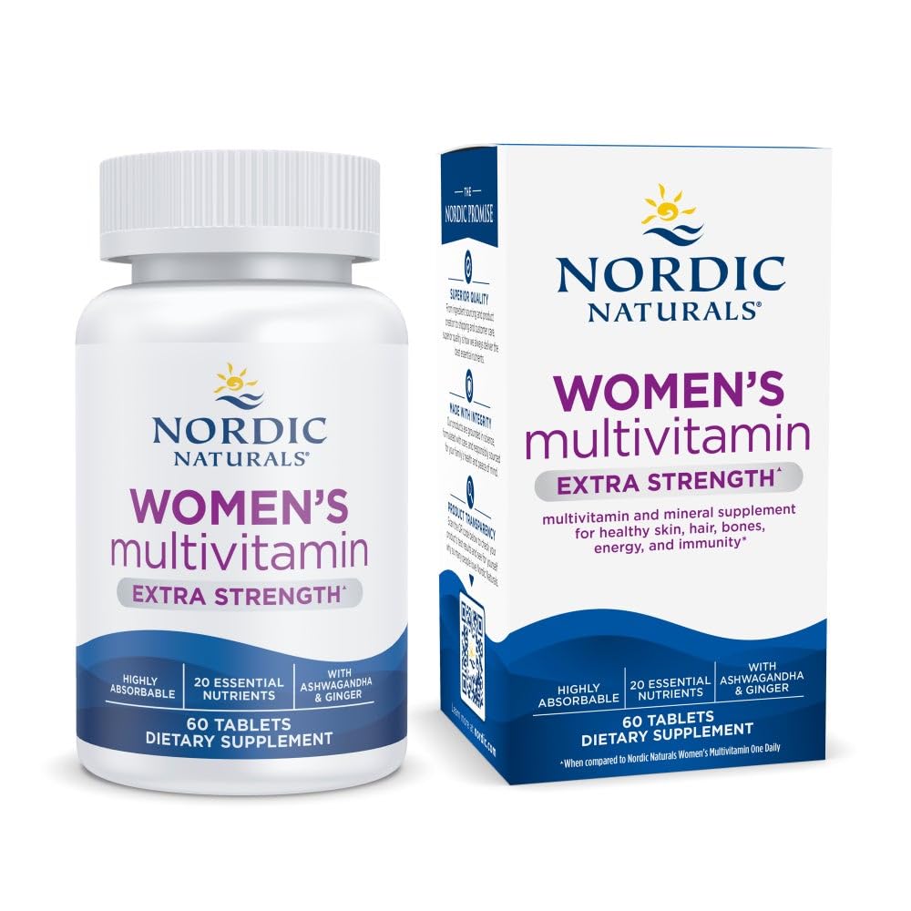 Nordic Naturals Women’s Multivitamin Extra Strength - Skin, Hair, Energy, & Bone Support - Immunity Supplement - 20 Essential Nutrients - 60 Tablets - 30 Servings Nordic Naturals buy supplements canada