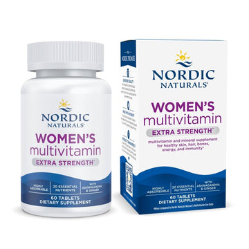 Nordic Naturals Women’s Multivitamin Extra Strength - Skin, Hair, Energy, & Bone Support - Immunity Supplement - 20 Essential Nutrients - 60 Tablets - 30 Servings Nordic Naturals buy supplements canada