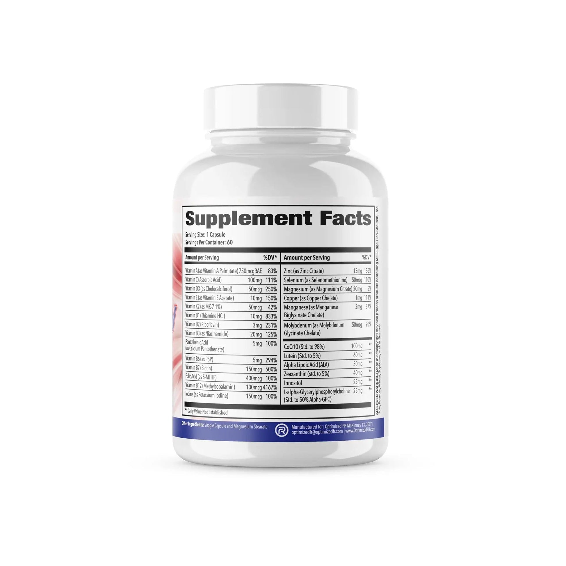 Fit4Duty Multivitamin+ for First Responders, One a Day Multivitamin Plus Other nutrients, 60 Servings, 2 Month Supply Optimized FR buy supplements canada