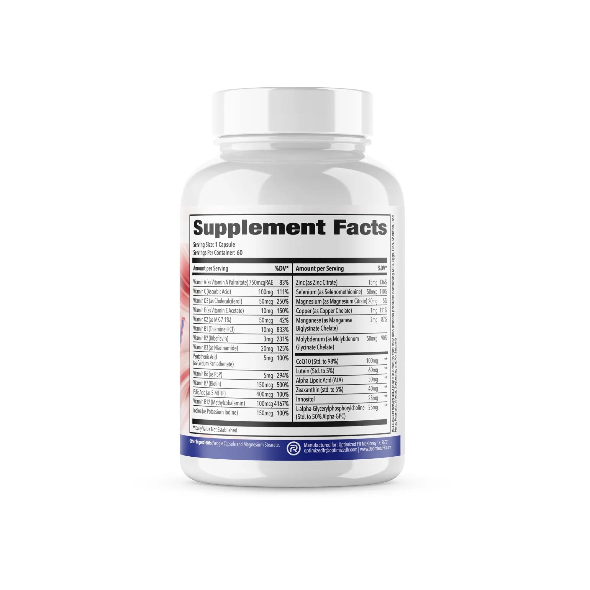 Fit4Duty Multivitamin+ for First Responders, One a Day Multivitamin Plus Other nutrients, 60 Servings, 2 Month Supply Optimized FR buy supplements canada