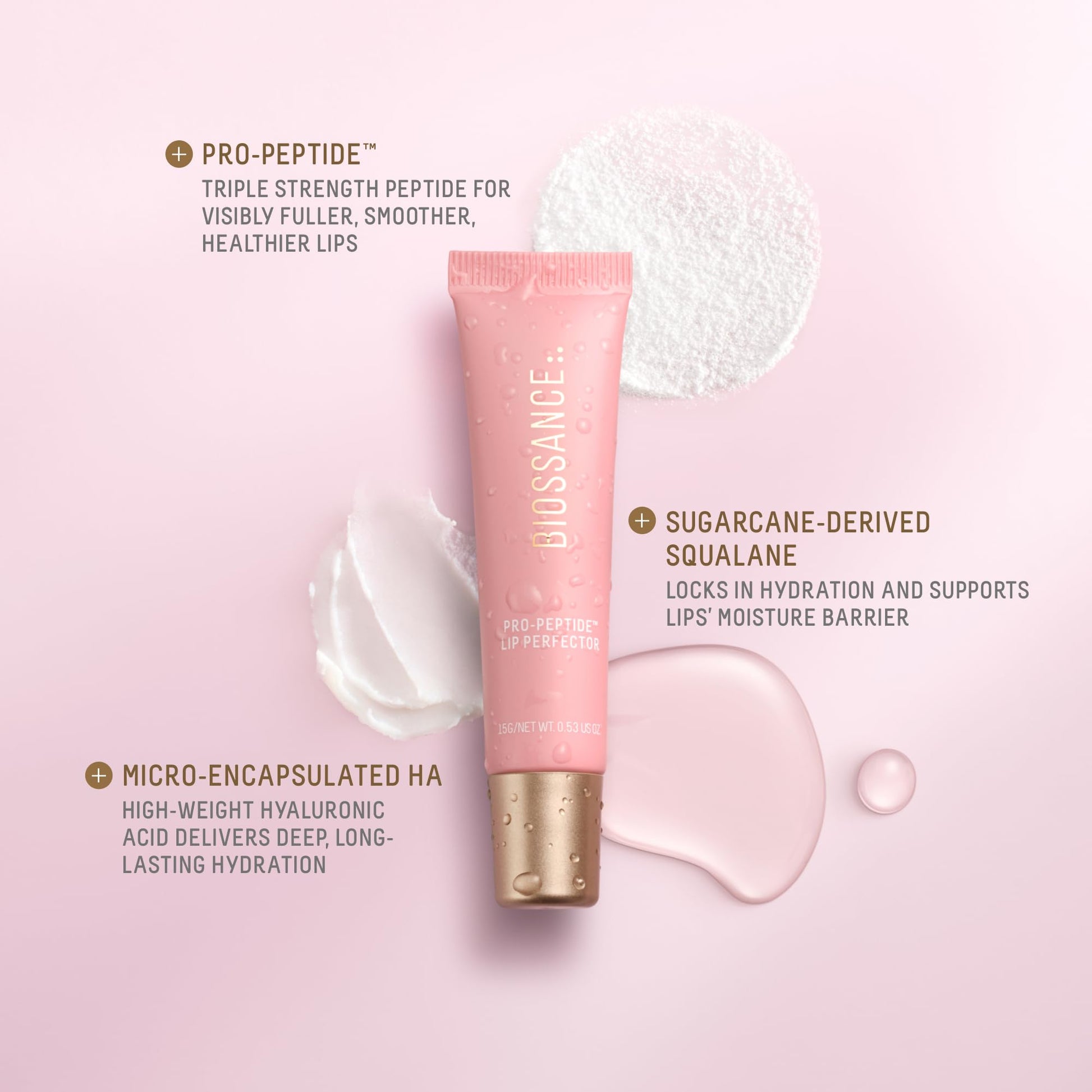 Biossance Pro-Peptide Lip Perfector – Triple-Treat Vegan Lip Balm – Deeply Hydrating with Pro-Peptides & Hyaluronic Acid – Enhances Natural Lip Color – Silky, Glossy Finish in Blush Quartz, Pink BIOSSANCE buy supplements canada