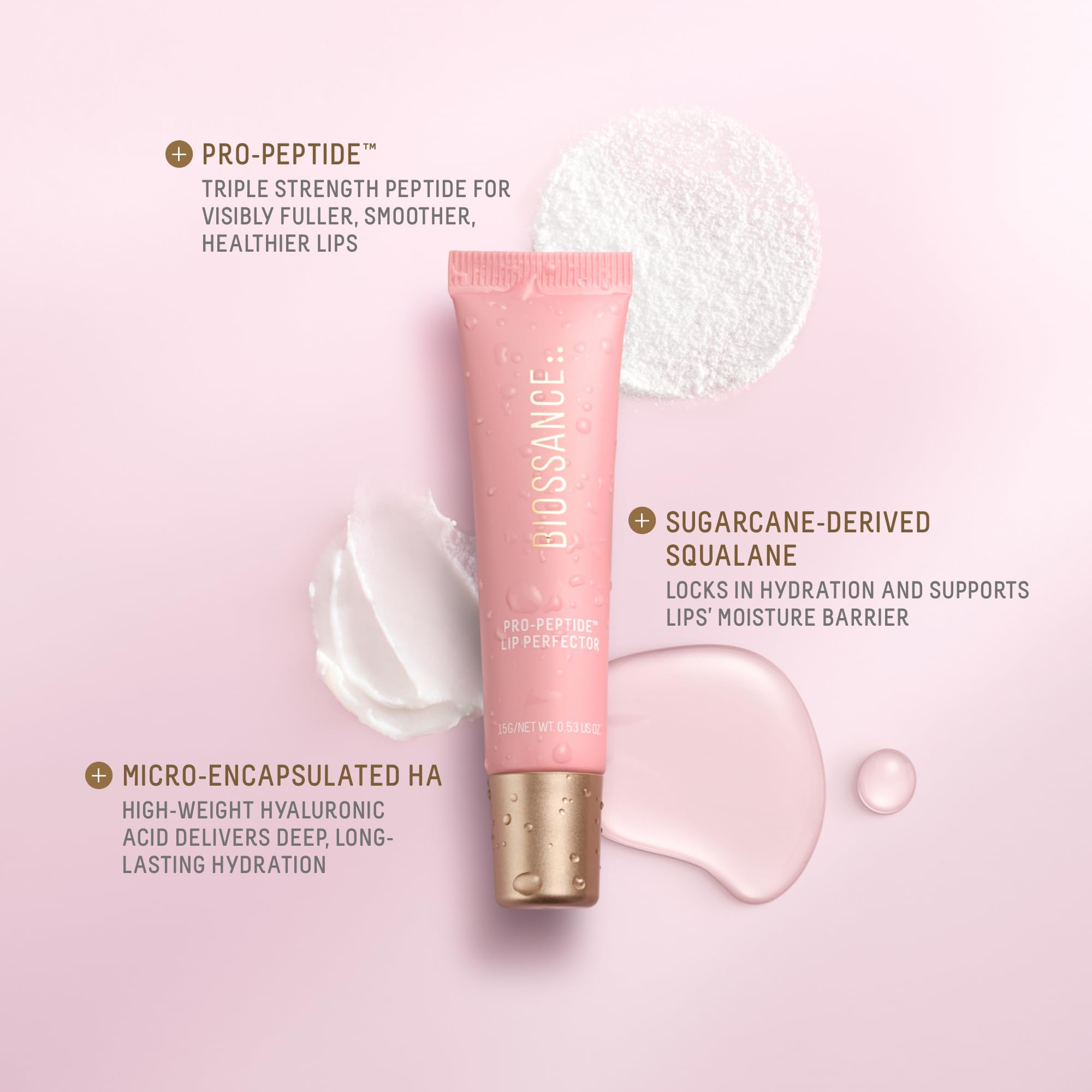 Biossance Pro-Peptide Lip Perfector – Triple-Treat Vegan Lip Balm – Deeply Hydrating with Pro-Peptides & Hyaluronic Acid – Enhances Natural Lip Color – Silky, Glossy Finish in Blush Quartz, Pink BIOSSANCE buy supplements canada
