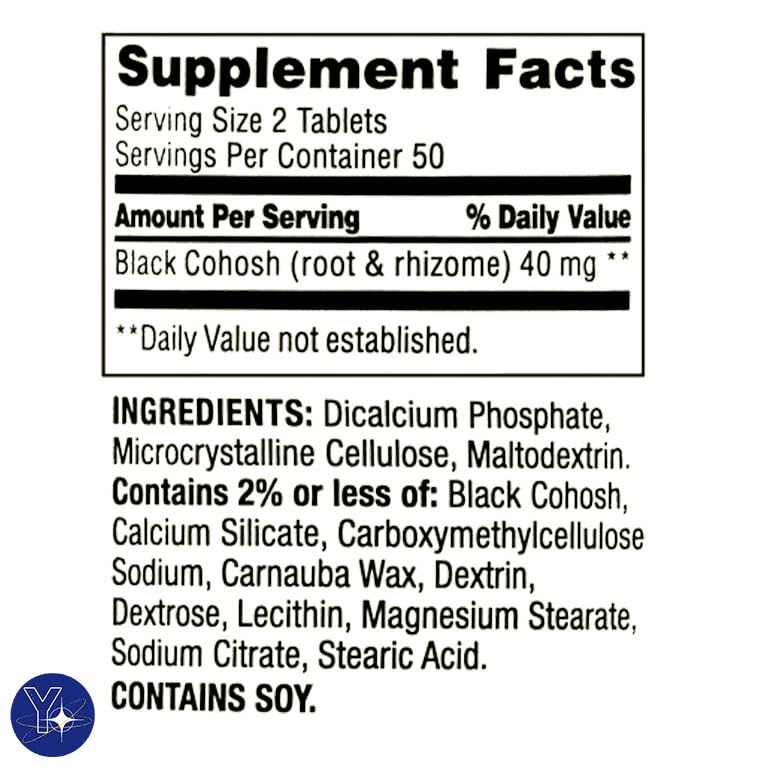 Black Cohosh Menopause Support Dietary Supplement Tablets Spring Valley YOLOMOLO buy supplements canada