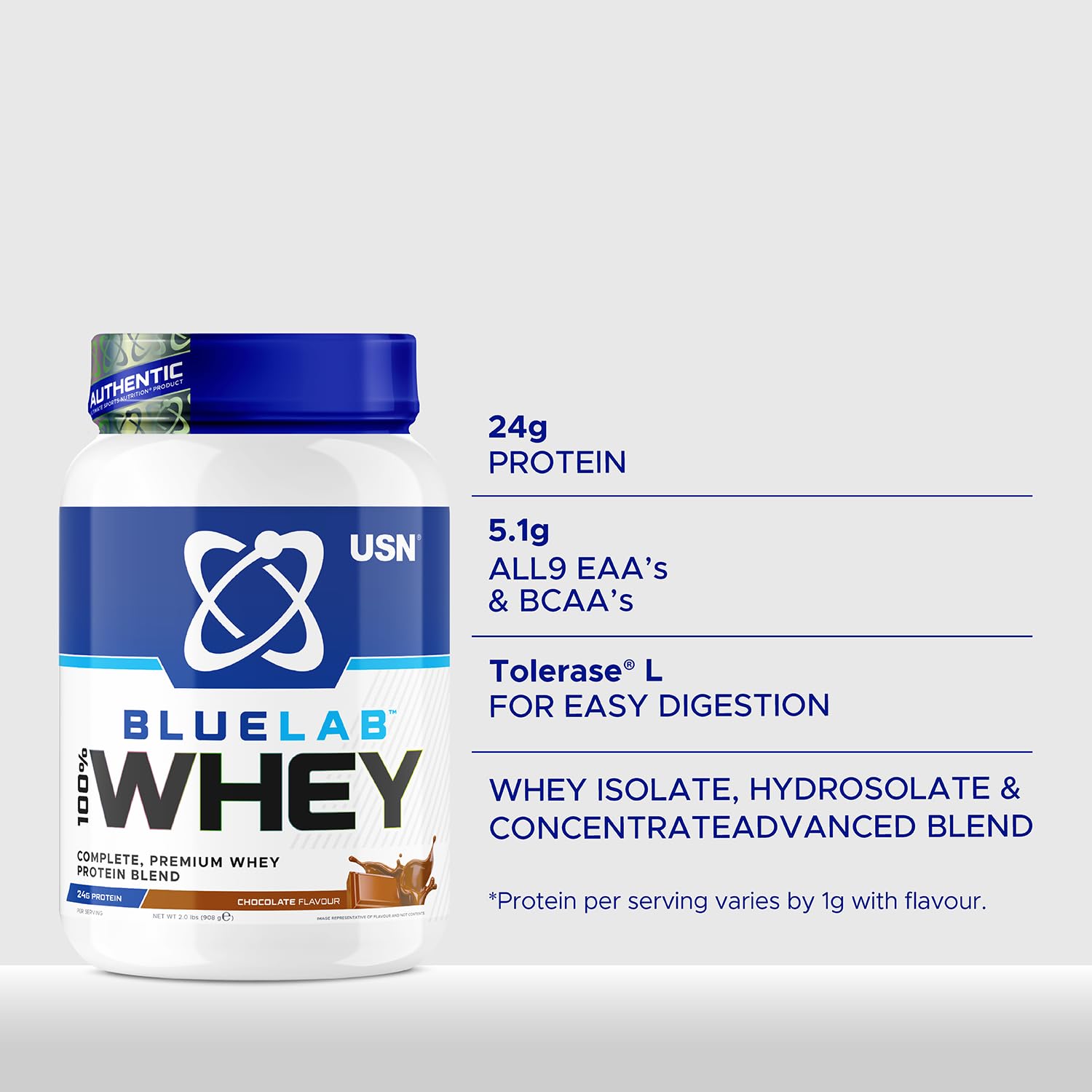USN Blue Lab Whey Protein Powder: Chocolate - Whey Protein 2kg - Post-Workout USN buy supplements canada