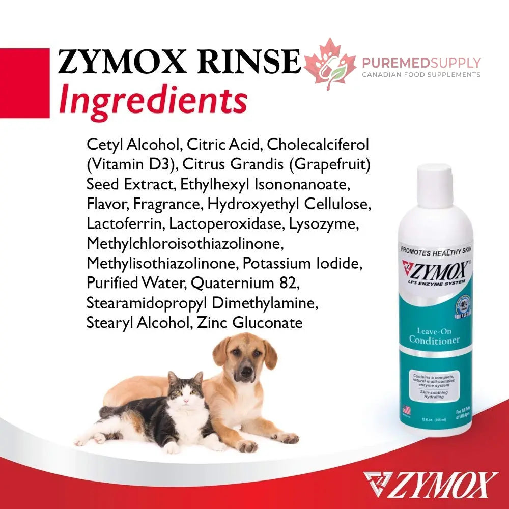 Zymox Leave On Conditioner for Pets, 12 fl oz Pet King Brands buy supplements canada