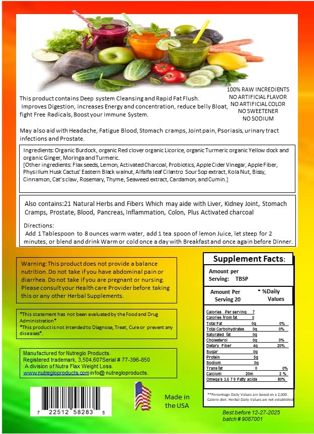 nutreglo 21 Day Rapid Detox and Fat Flush, All Natural Detox Cleanse Drink, Blood Detox Nutreglo buy supplements canada