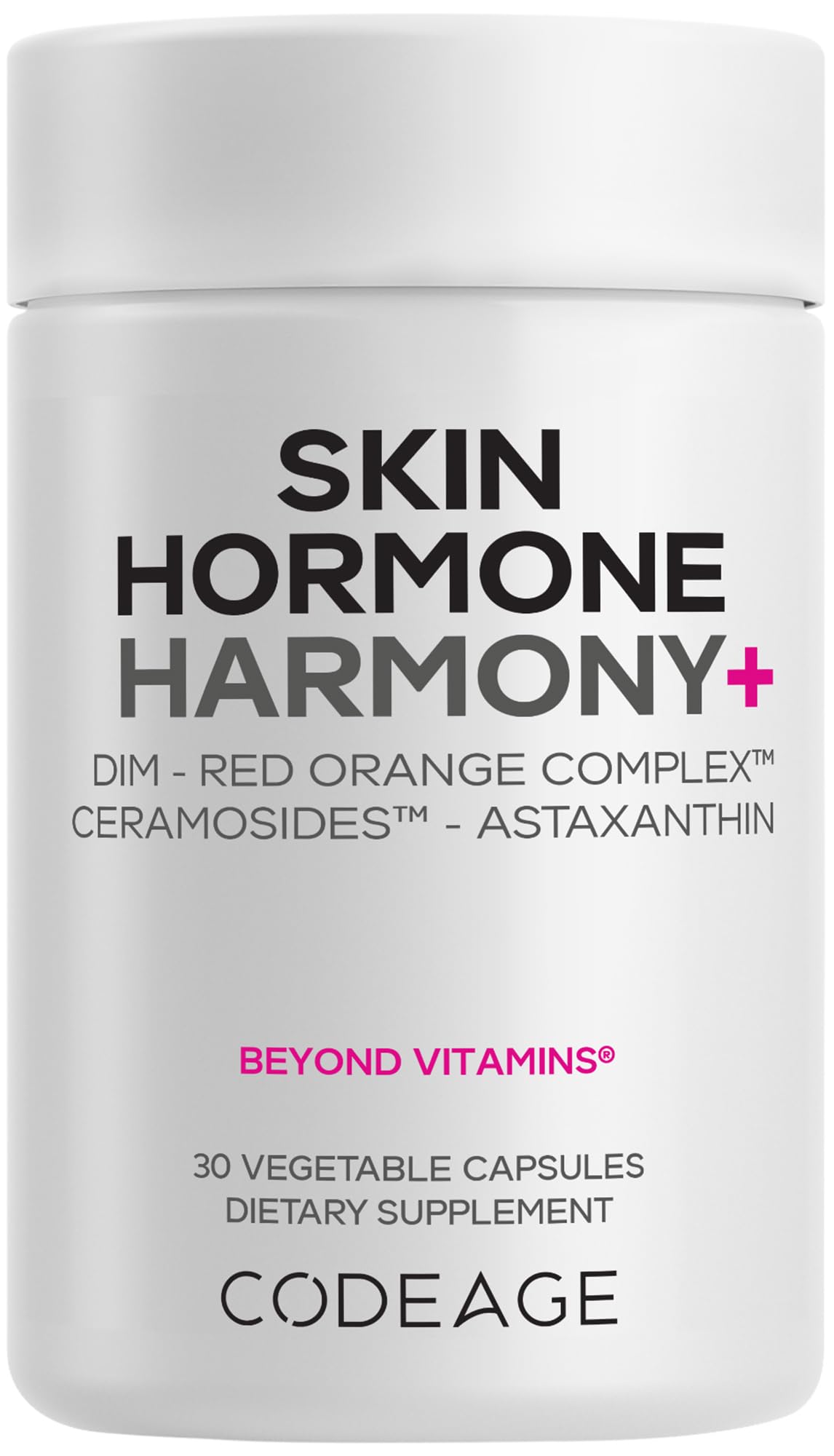Codeage Skin Hormone Harmony+ Supplement – Skin Hair Support with Ceramosides, Red Orange Complex, Diindolylmethane, Astaxanthin, Vitamin C Ascorbic Acid, Liposomal Delivery – Non-GMO – 30 Capsules Codeage buy supplements canada
