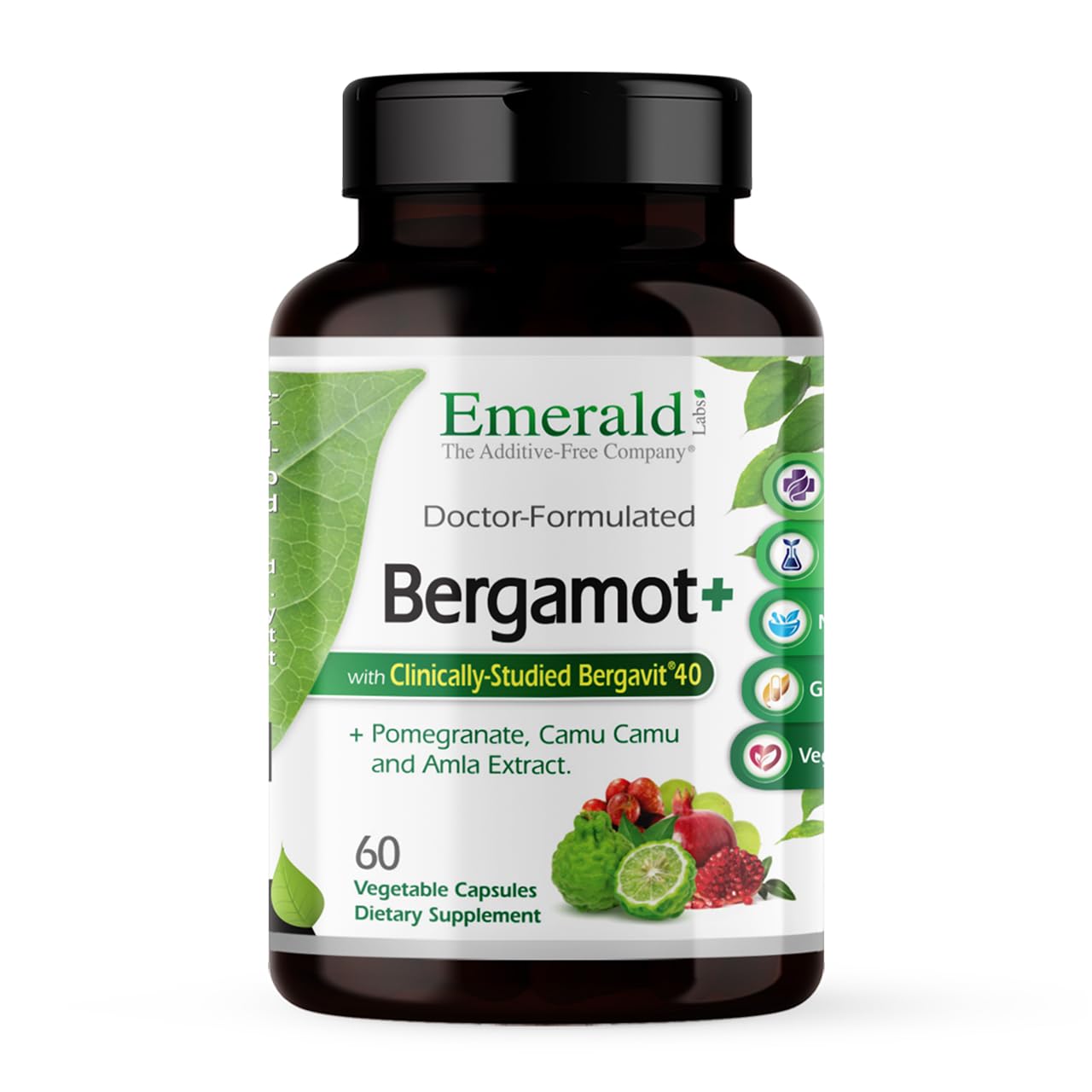 EMERALD LABS Bergamot+ - Supports Metabolism & Heart Health with Bergamot, Pomegranate, Amla & Camu Camu - Gluten-Free & Vegan - 60 Vegetable Capsules (30 Servings) EMERALD LABS buy supplements canada