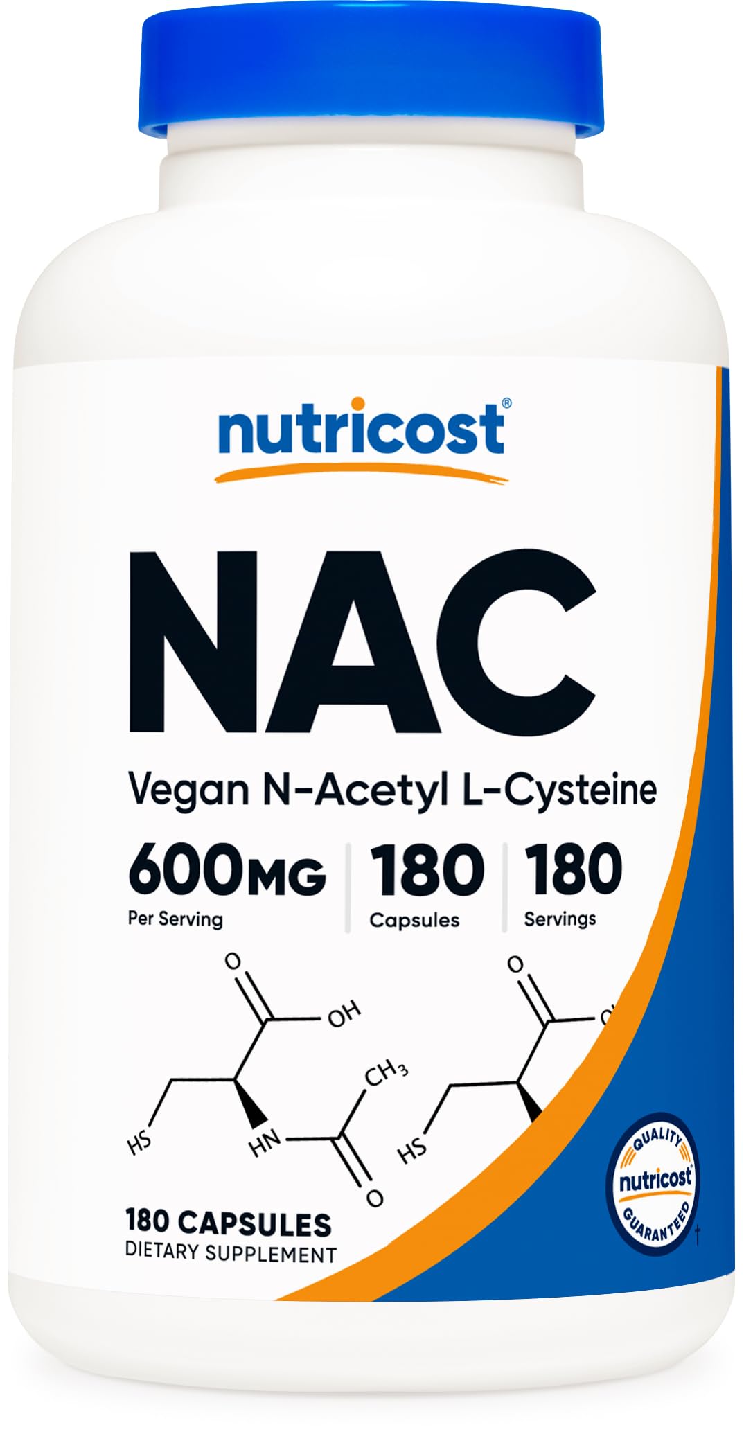 Nutricost N-Acetyl L-Cysteine (NAC) 600mg, 180 Capsules - Non-GMO, Gluten Free Nutricost buy supplements canada