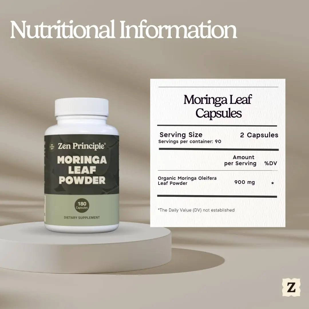 Zen Principle Organic Moringa Oleifera. Ultra-Premium. Provides an All Natural Energy Boost and Multi-Vitamin Zen Principle buy supplements canada