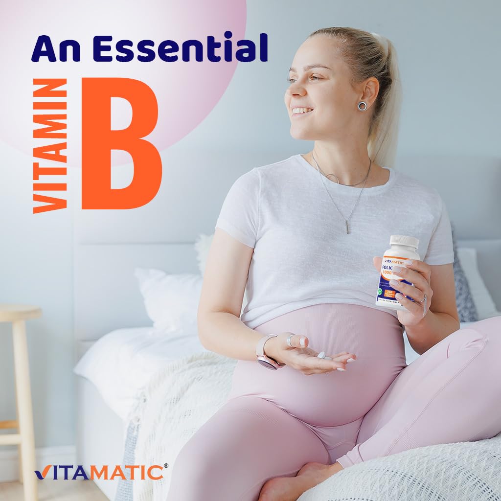 Vitamatic Folic Acid 1000 mcg (1 mg) - Vegetarian Tablets - 1667 mcg DFE - Vitamin B9 (240 Count (Pack of 1)) Vitamatic buy supplements canada