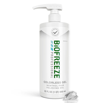 Biofreeze Professional Gel Pain Relief for Knee, Neck, Hip, Joint, Shoulder, & Simple Backache, Arthritis Pain Reliever, Sore Muscle Relief, Colorless Menthol Gel 32 Fl Oz Biofreeze buy supplements canada