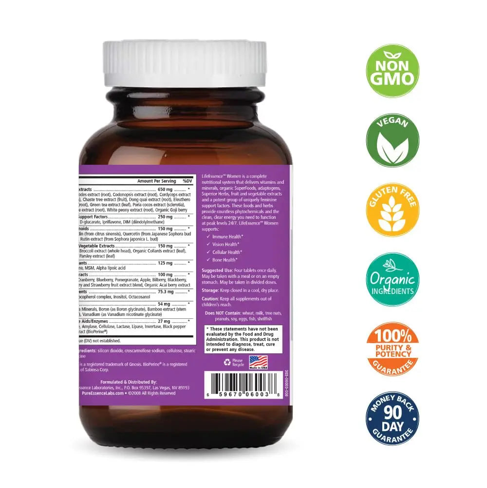 PURE ESSENCE LABS LifeEssence Women's Formula - World's Most Energetic Multiple - The Master Multiple - 120 Tablets PURE ESSENCE LABS buy supplements canada