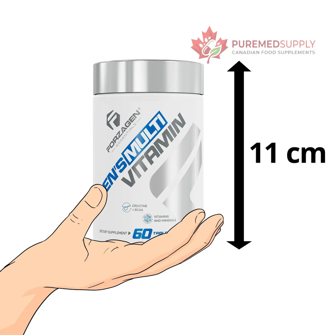 Forzagen Essentials Men's Multivitamin with Creatine and BCAA, Complete Vitamin and Mineral Complex, 60 Tablets Forzagen buy supplements canada
