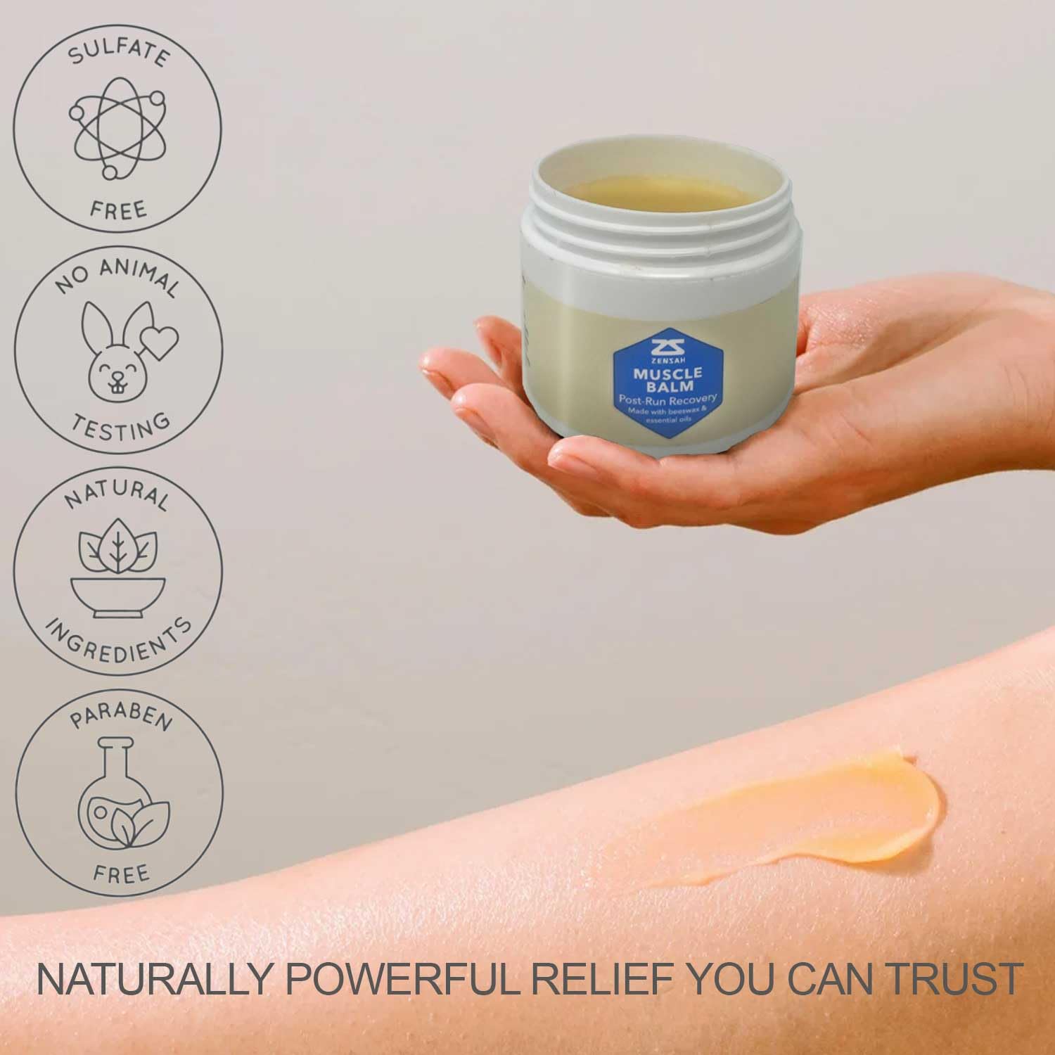 Zensah Recovery Muscle Balm - Relief Cream for Athletes, Rub for Tendonitis, Ankle Sprain, Lower Back, Knee, Shoulder, Neck, Foot, Shin Splints and Cramps Zensah buy supplements canada