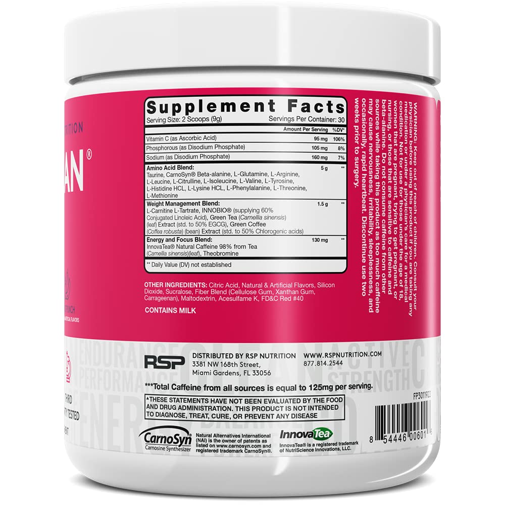 RSP NUTRITION AminoLean Pre Workout Powder, Amino Energy & Weight Management RSP NUTRITION buy supplements canada