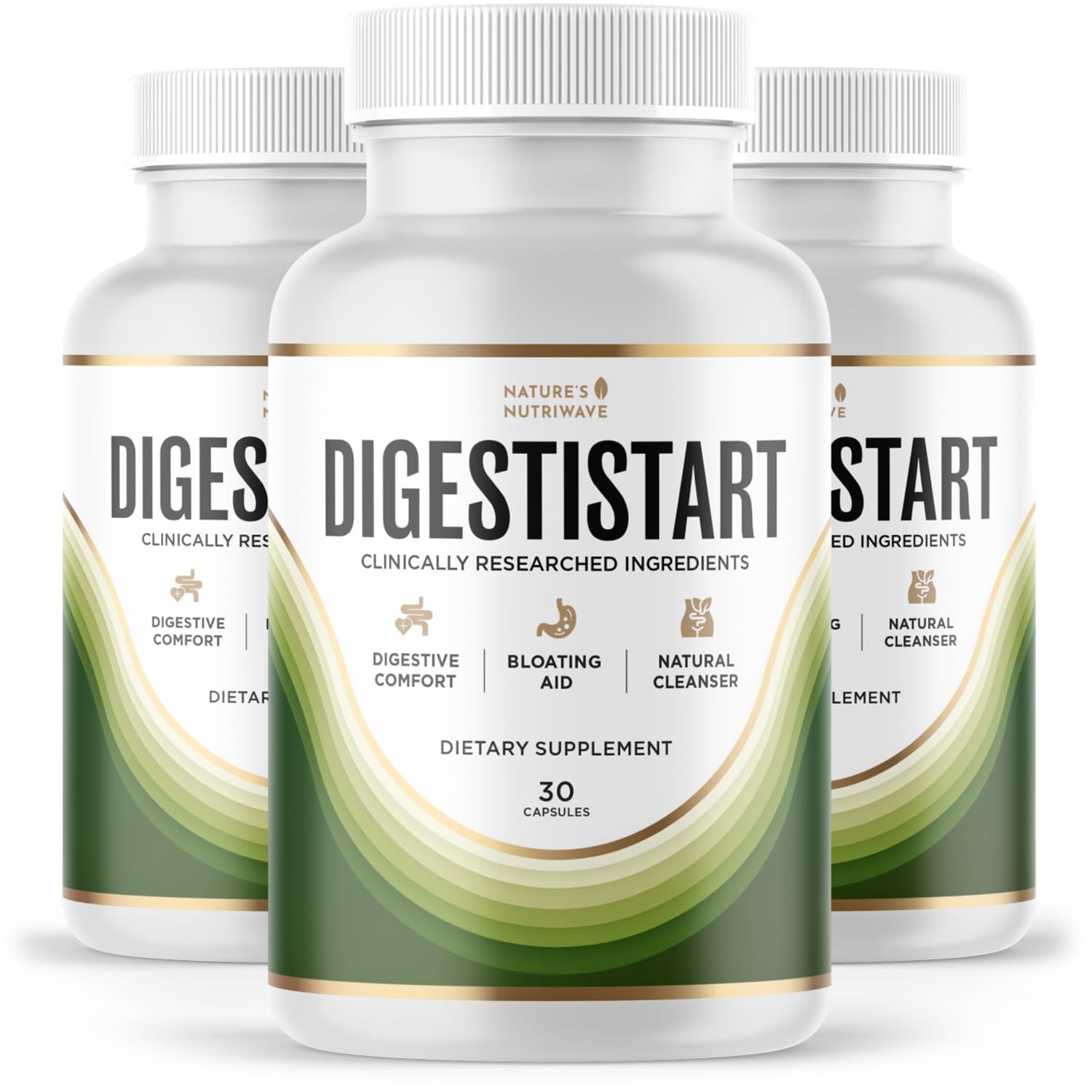 DigestiStart – Natural Digestive Supplement with Wild Yam, Poria Cocos & Bacopa Monnieri – Made in USA, Non-GMO, Easy-to-Take - 30 Capsules, 3 Month Supply Nature’s NutriWave buy supplements canada