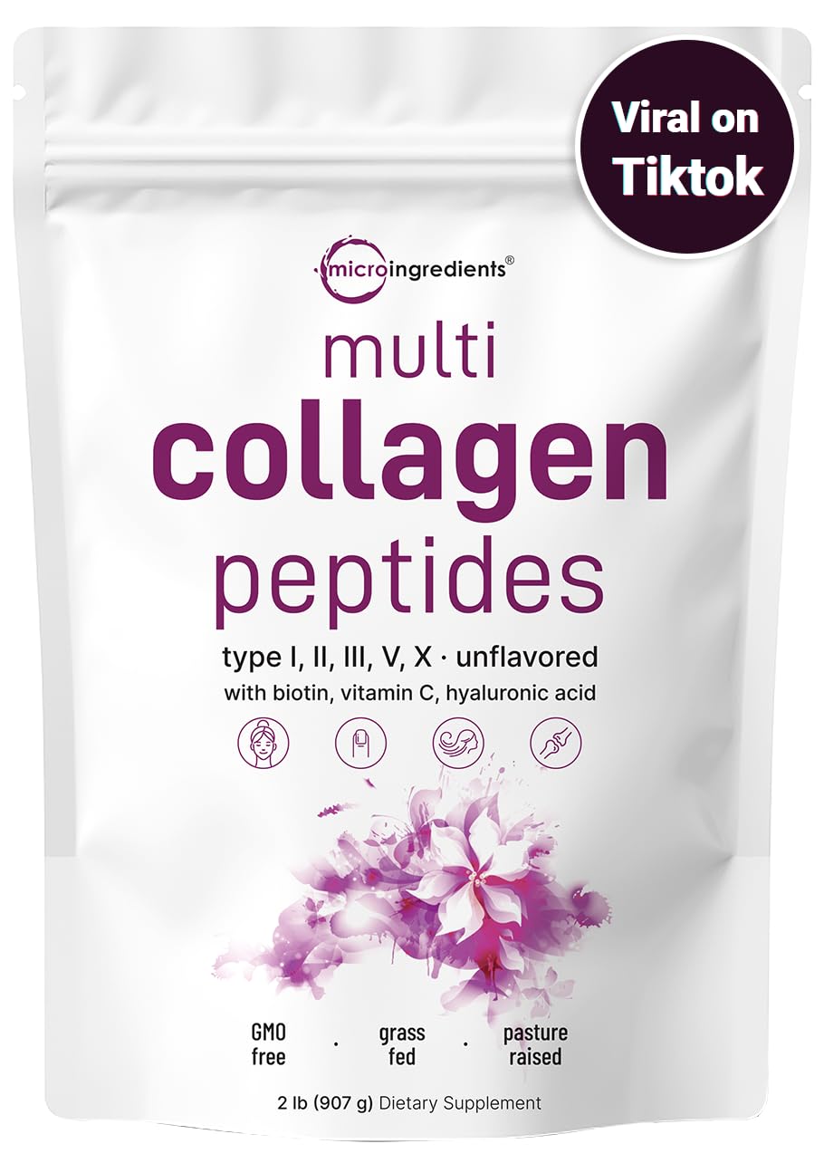 Micro Ingredients Multi Collagen Protein Powder, 2 Pounds – Type I,II,III,V,X with Biotin Micro Ingredients buy supplements canada