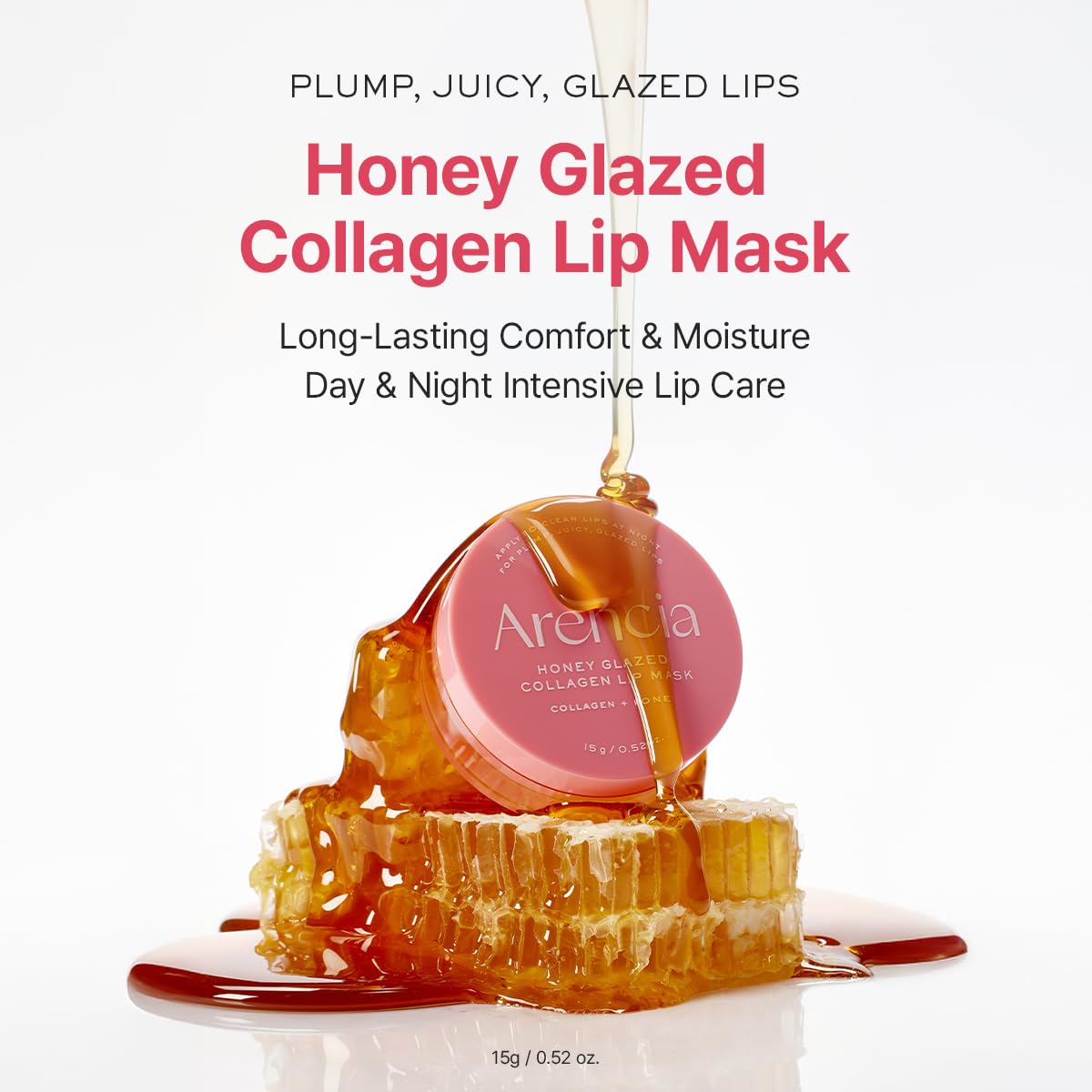 Arencia Honey Glazed Collagen Lip Mask, Overnight Lip Treatment with Collagen and Honey, 0.52 oz ARENCIA buy supplements canada