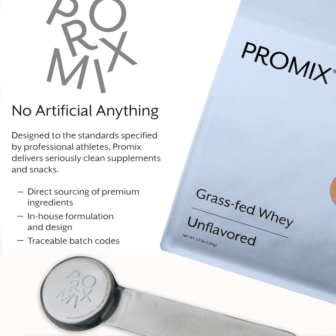 Promix Whey Protein Powder, Unflavored - 2.5lb Bulk - Grass-Fed & 100% All Natural ProMix Nutrition buy supplements canada