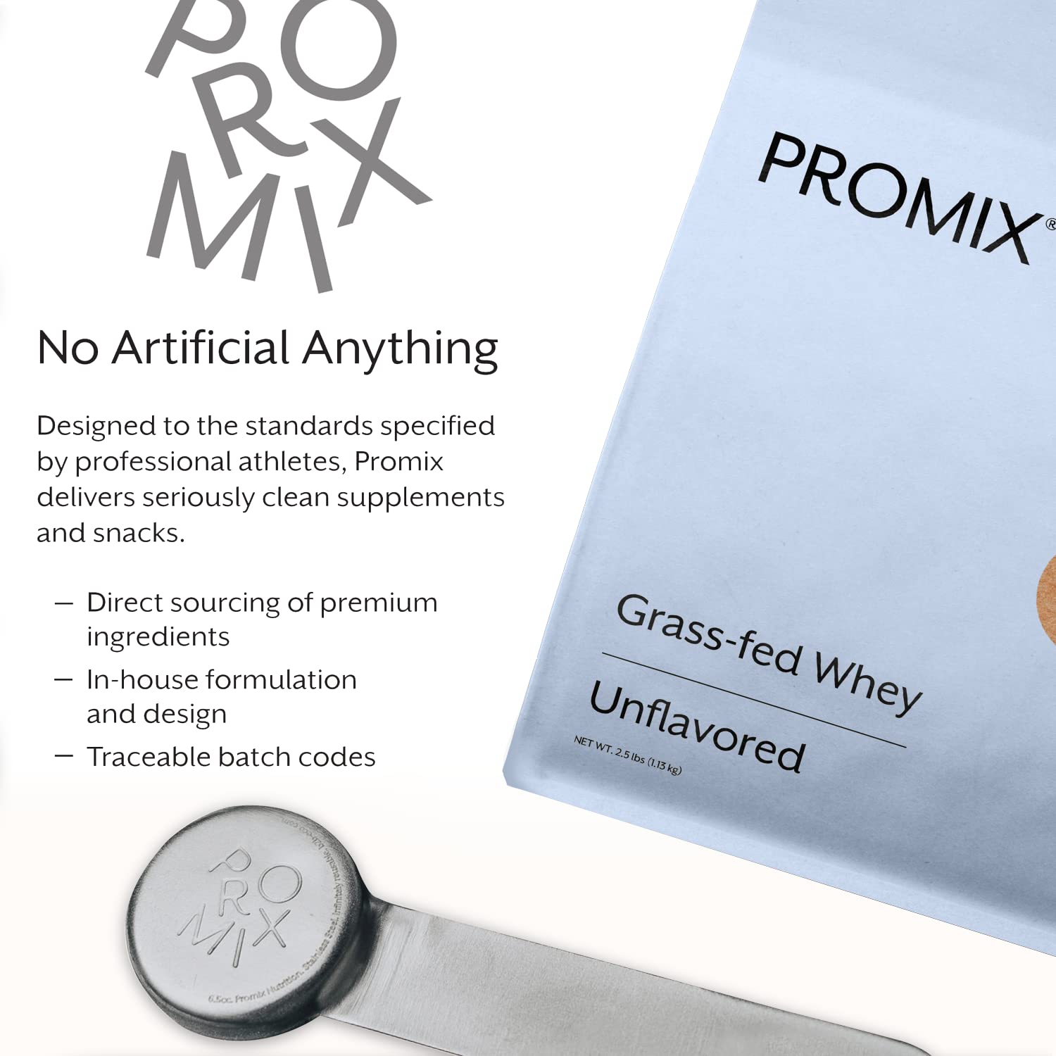 Promix Whey Protein Powder, Unflavored - 5lb Bulk - Grass-Fed & 100% All Natural ProMix Nutrition buy supplements canada
