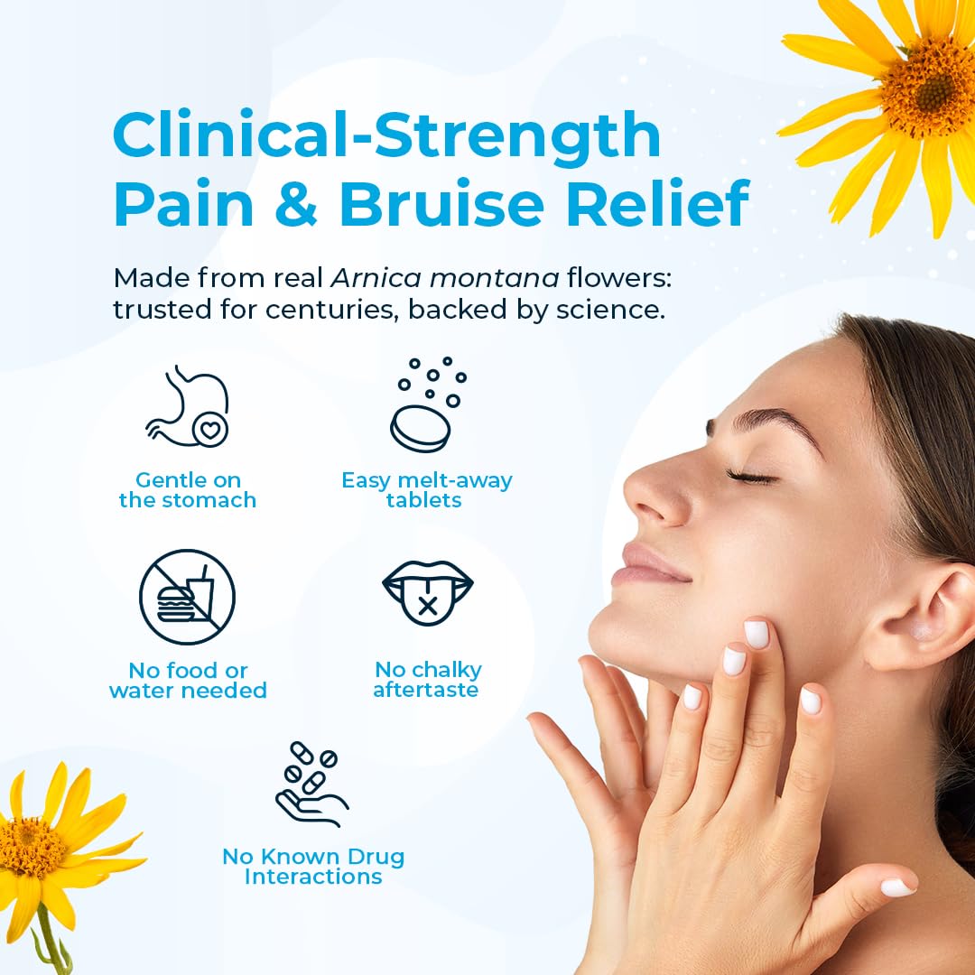 VitaMedica Arnica Montana 30X Homeopathic Tablets for Bruising Pain and Swelling | Plant Based Formula | Recommended by Plastic Surgeons | Natural Recovery Surgery Or Injury | 3 Pack | 150 Servings VitaMedica buy supplements canada