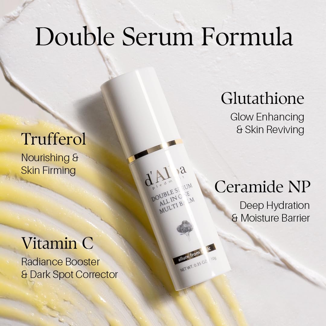 d'alba Piedmont White Truffle Double Serum All-in-one Multi Balm, Stick Balm, Vegan Skincare with Vitamin C and Vegan Collagen d'alba Piedmont buy supplements canada