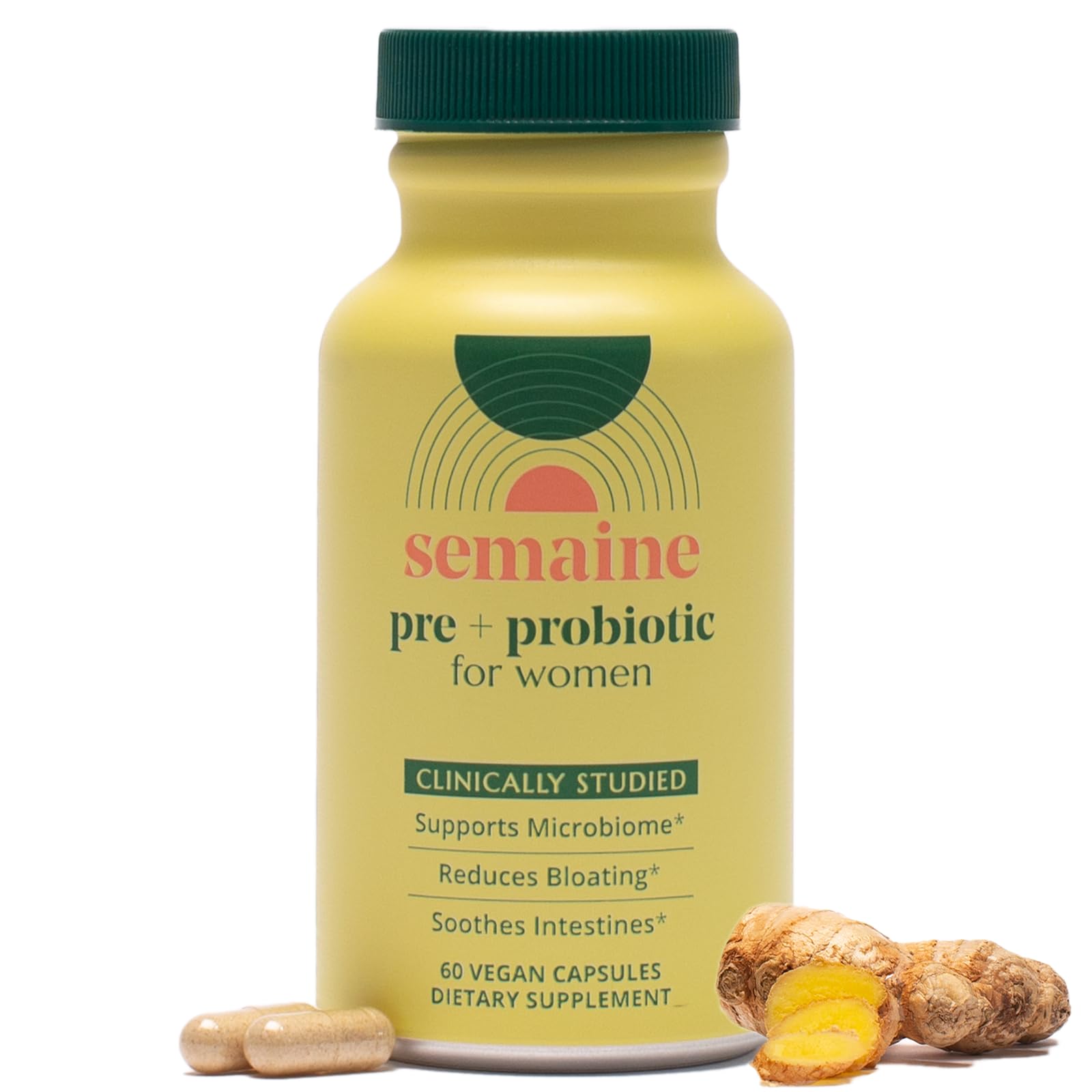 Semaine Super Powered Prebiotic + Probiotic for Women, Effective 3-in-1 Multi-Action Formula to Nourish Gut Health, Soothe IBS, Support Bloat Relief Semaine buy supplements canada