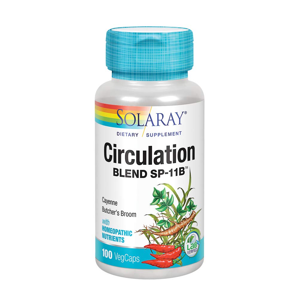 SOLARAY Circulation Blend SP-11B | Herbs & Cell Salt for Healthy Circulatory System Support | 50 Servings | 100 VegCaps SOLARAY buy supplements canada