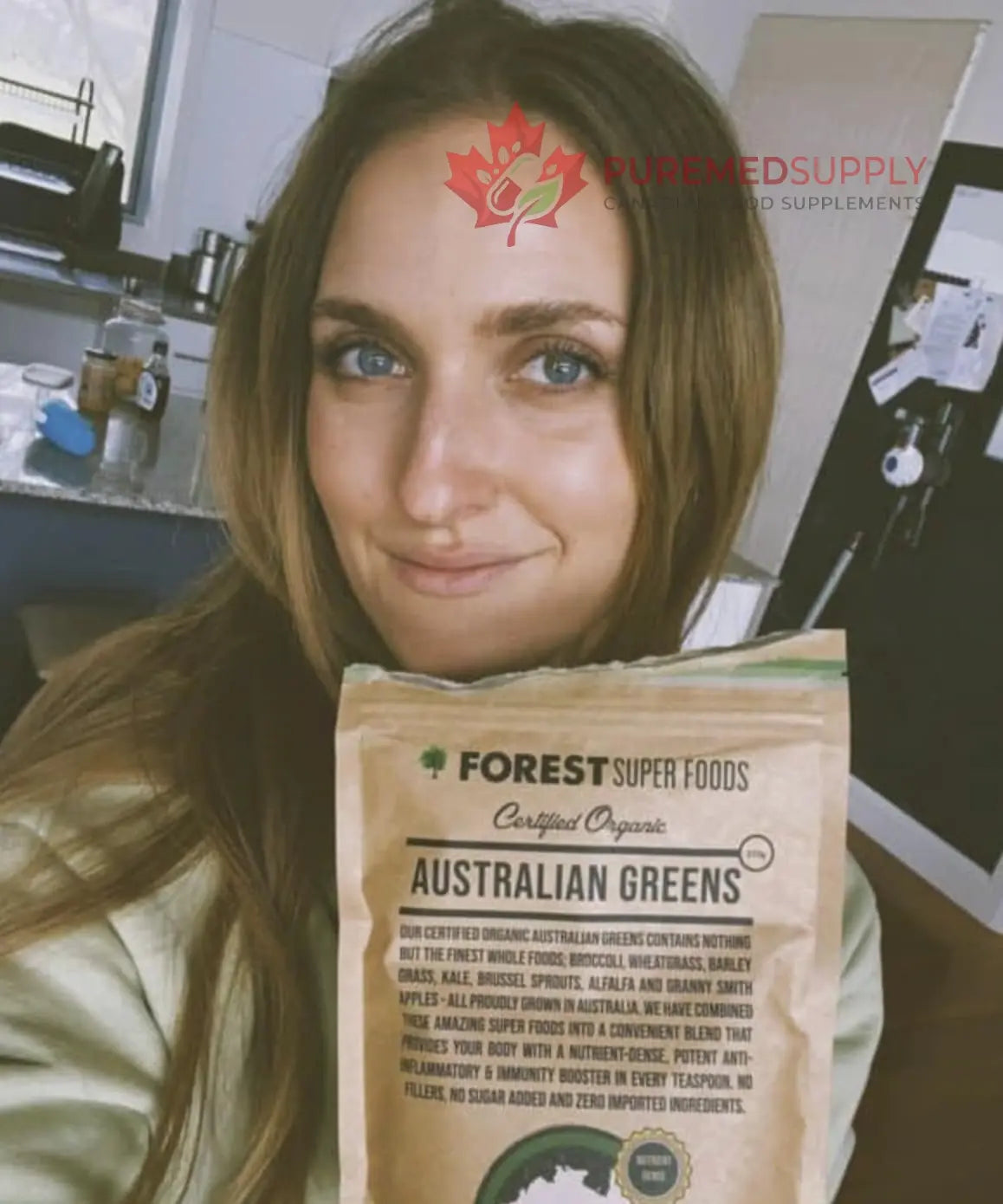 Certified Organic Australian Greens Whole Food Blend | 7 Incredible Whole Foods | No fillers or additives Forest Super Foods buy supplements canada