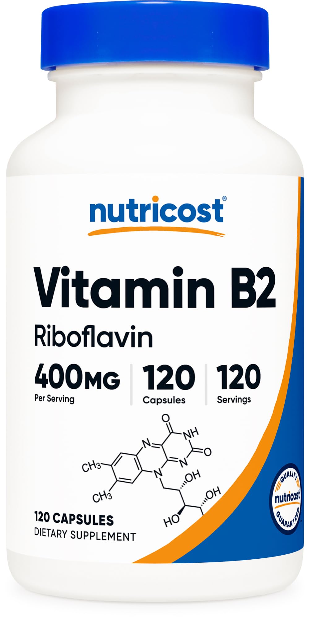Nutricost Vitamin B2 (Riboflavin) 400mg, 120 Capsules - Gluten Free, Non-GMO Nutricost buy supplements canada
