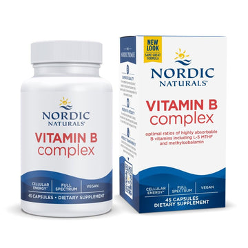 Nordic Naturals Vitamin B Complex - 45 Capsules Thiamine, Riboflavin, Niacin, B6 & B12, Folate, Biotin, Pantothenic Acid Heart Brain Health, Energy, Metabolism Non-GMO Servings Nordic Naturals buy supplements canada