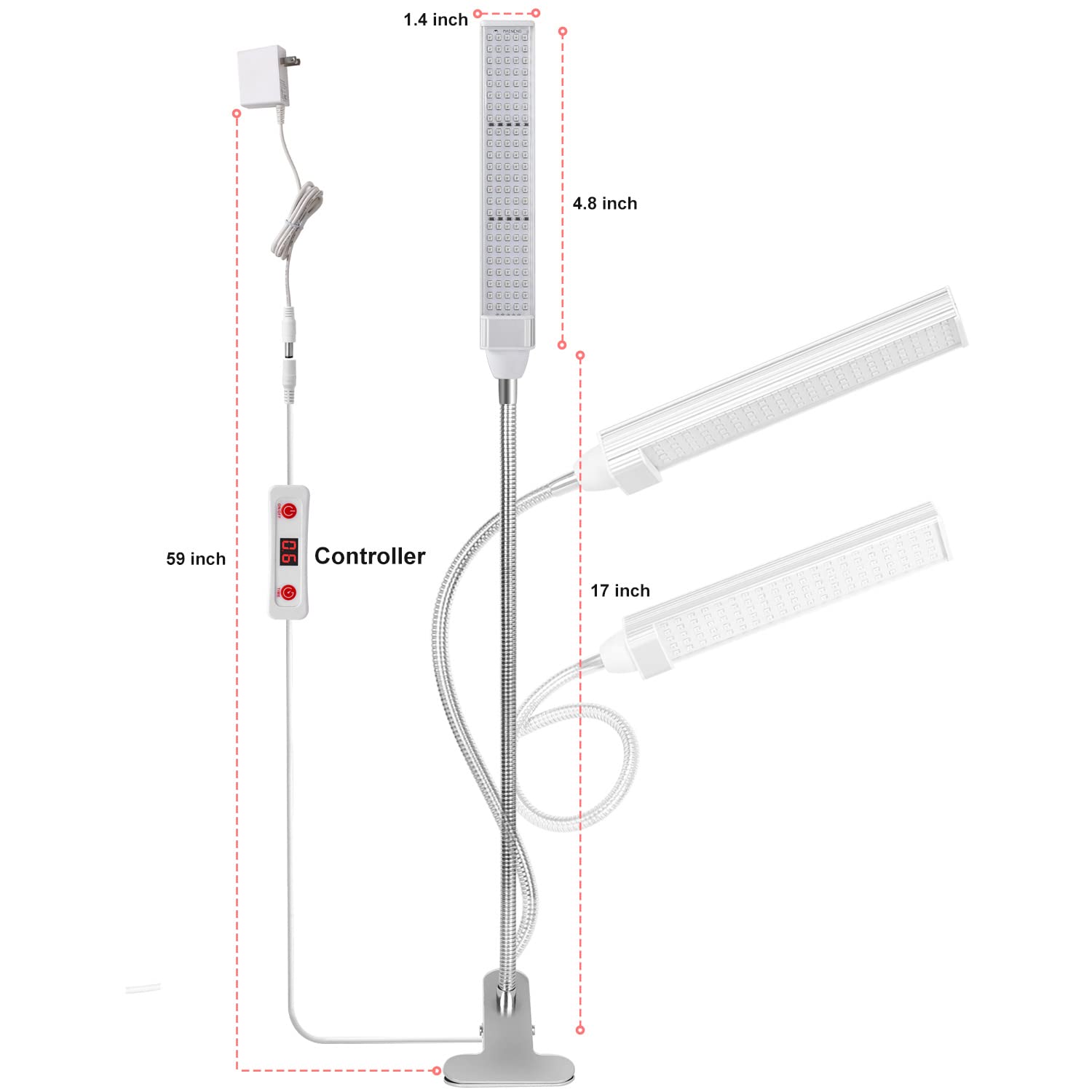 MAINENG Infrared & Red Light Therapy Lamp with Timer, 660nm & 850nm LED - M7685 MAINENG buy supplements canada