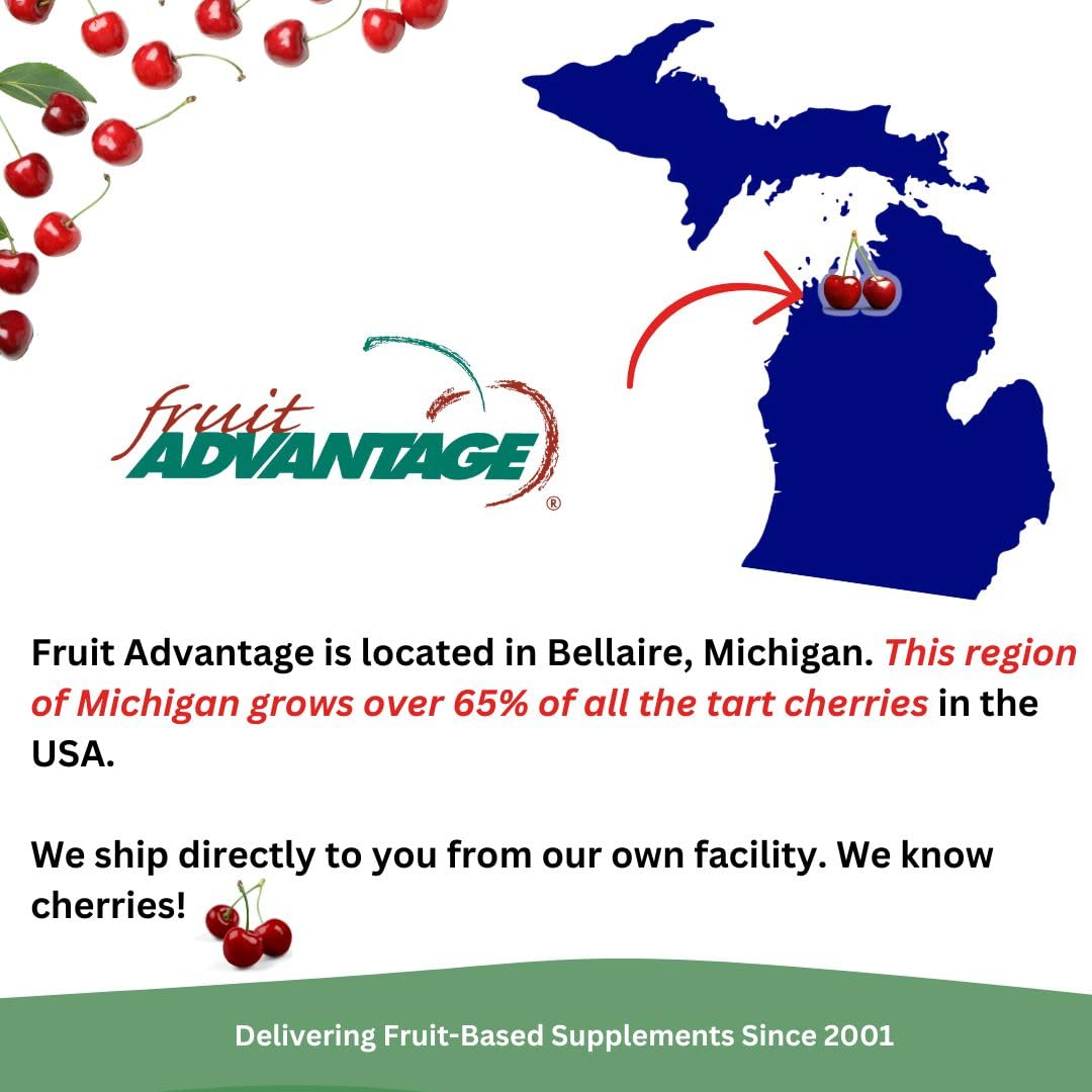Fruit Advantage Montmorency Tart Cherry Capsules Joint Formula 1200 mg per Serving - 60 Vegetarian Capsules Fruit Advantage buy supplements canada