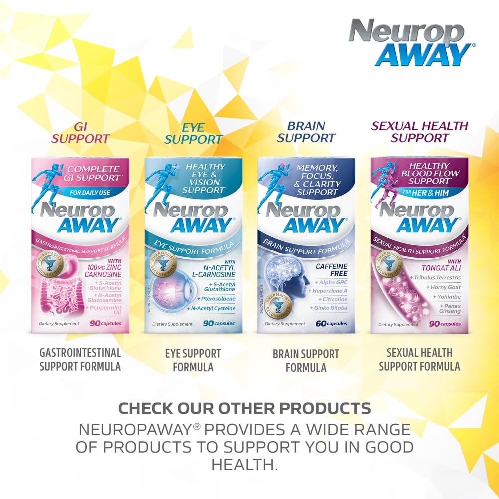 NeuropAWAY Kidney Support Formula Sugar Free with Agmatine Sulfate 500mg L-Novaline 50mg L-Ornithine 150mg L-Citrulline 100mg Per Capsule 90CT Fast Acting Kidney Support NeuropAWAY buy supplements canada