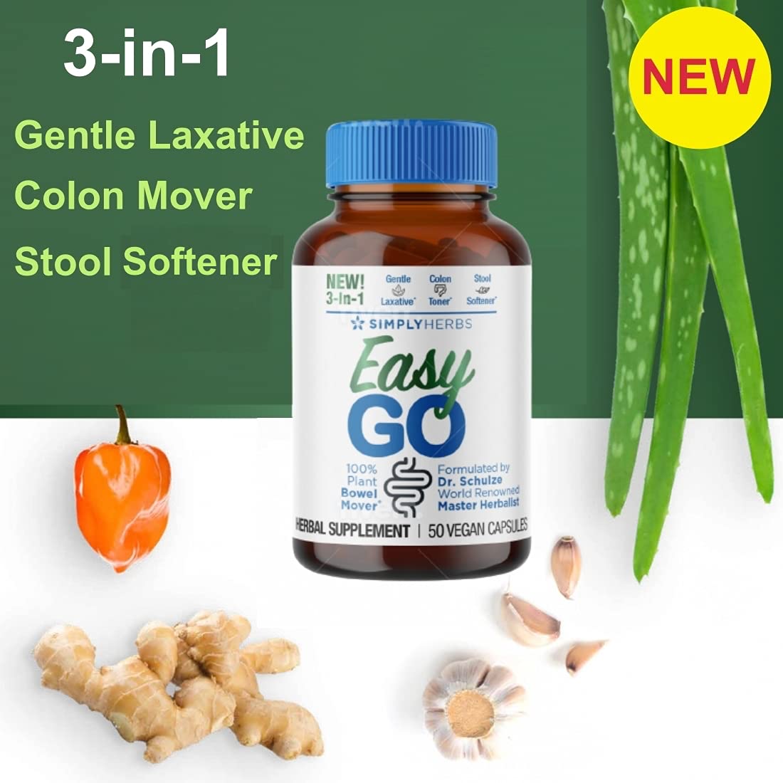 Dr. Schulze's Easy GO Bowel Mover - Formulated Gentle Laxative, Colon Toner & Stool Dr. Schulze's buy supplements canada