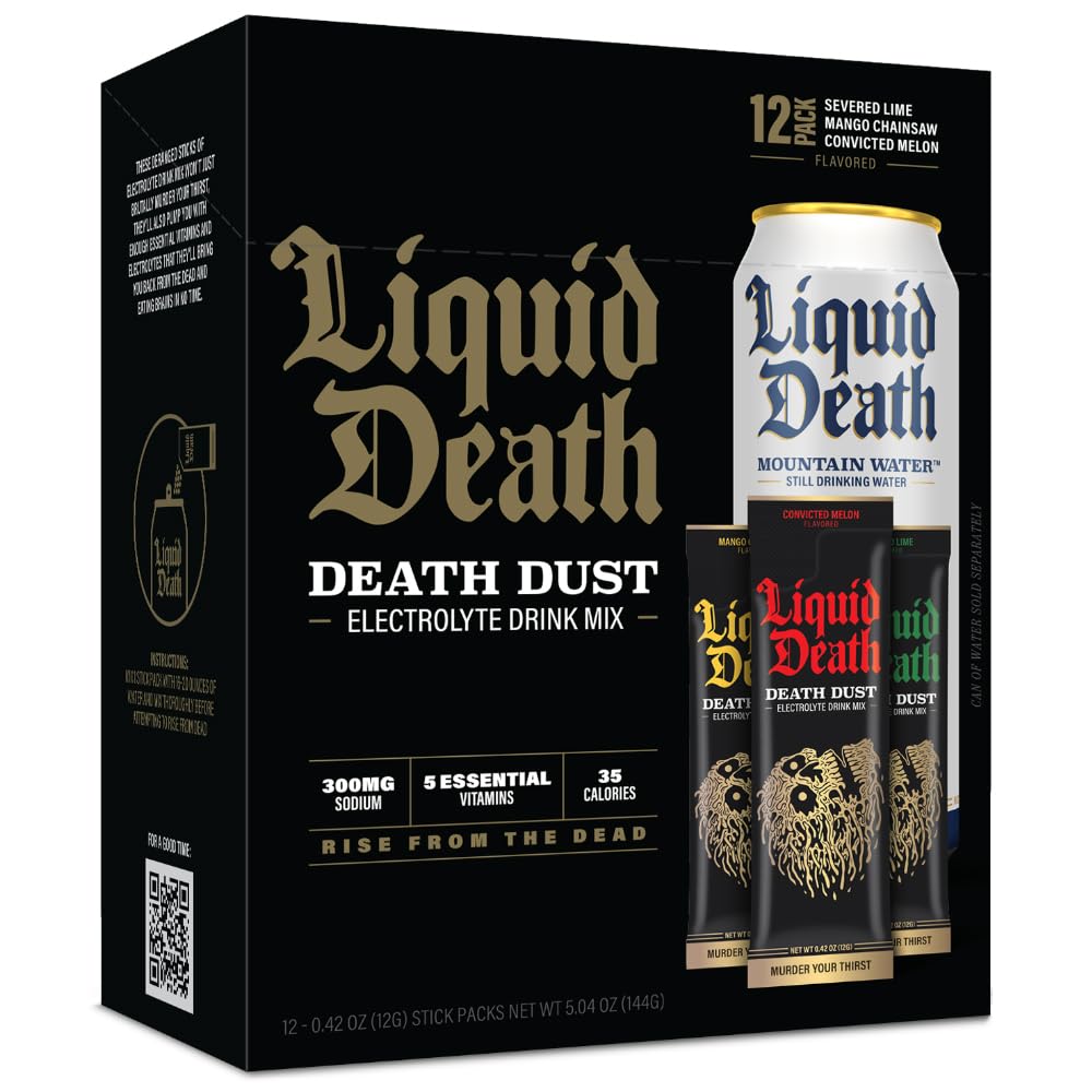 Liquid Death Electrolyte Death Dust - Hydration Powder Packets - 3 Flavors - 12-Stick Liquid Death buy supplements canada