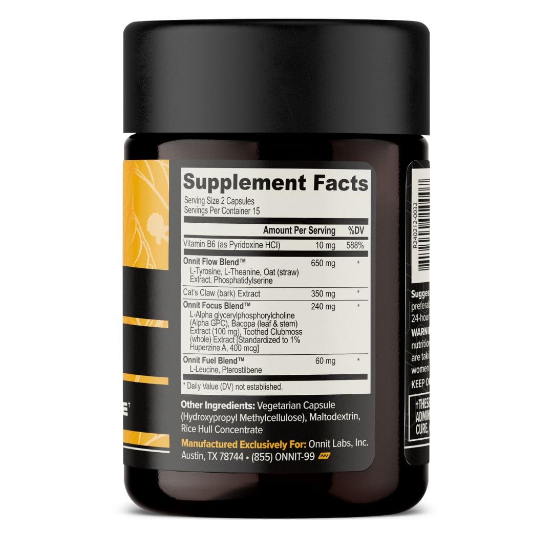 ONNIT Alpha Brain Capsules for Men & Women, IGEN Non-GMO Tested Memory, Focus & Mental Clarity Support with L-Theanine ONNIT buy supplements canada